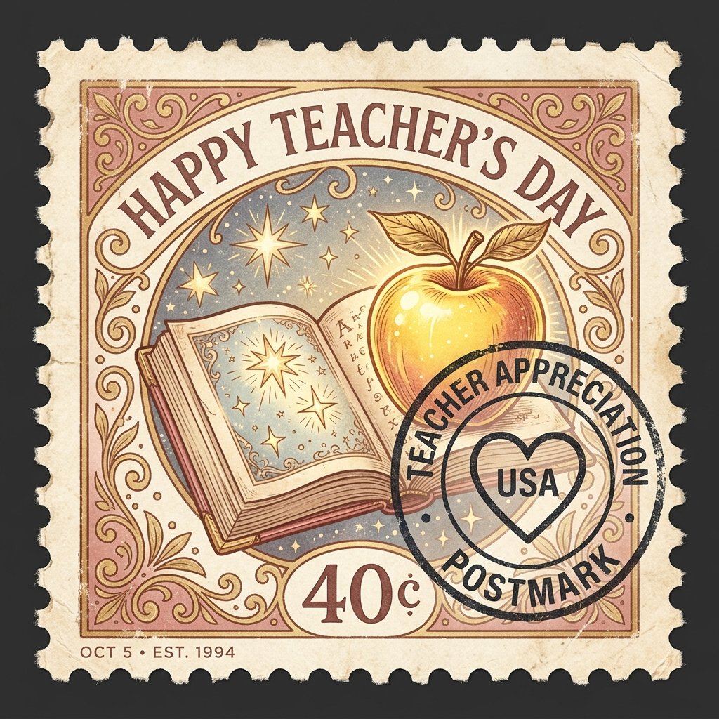 Teacher Appreciation Postage Stamp